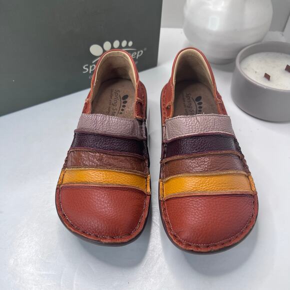 Spring Step Firefly Leather Loafer Camel Multi Women EU 37/6.5 NWB Art to Wear - Picture 5 of 11